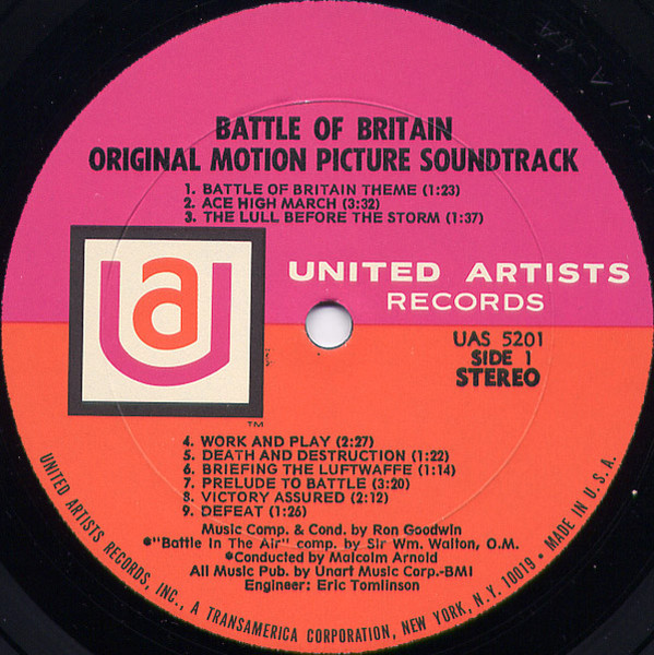 Ron Goodwin / Sir William Walton - Battle Of Britain - Original Motion Picture Soundtrack | United Artists Records (UAS 5201) - 2 Ron Goodwin / Sir William Walton - Battle Of Britain - Original Motion Picture Soundtrack | United Artists Records (UAS 5201) - 2