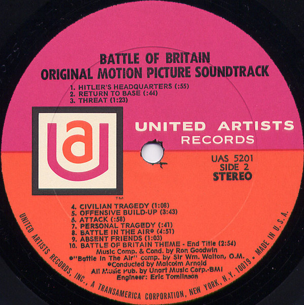 Ron Goodwin / Sir William Walton - Battle Of Britain - Original Motion Picture Soundtrack | United Artists Records (UAS 5201) - 3 Ron Goodwin / Sir William Walton - Battle Of Britain - Original Motion Picture Soundtrack | United Artists Records (UAS 5201) - 3