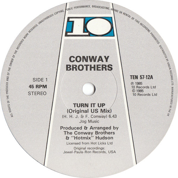 The Conway Brothers - Turn It Up | 10 Records (TEN 57-12) - main