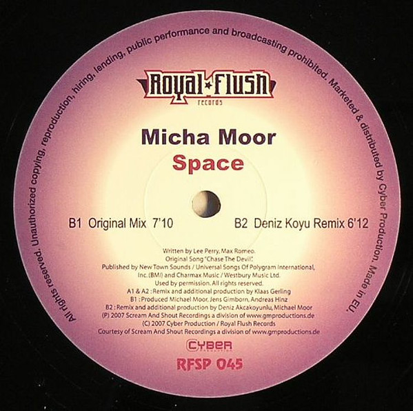 Micha Moor - Space | Royal Flush Records (RFSP045) - 2