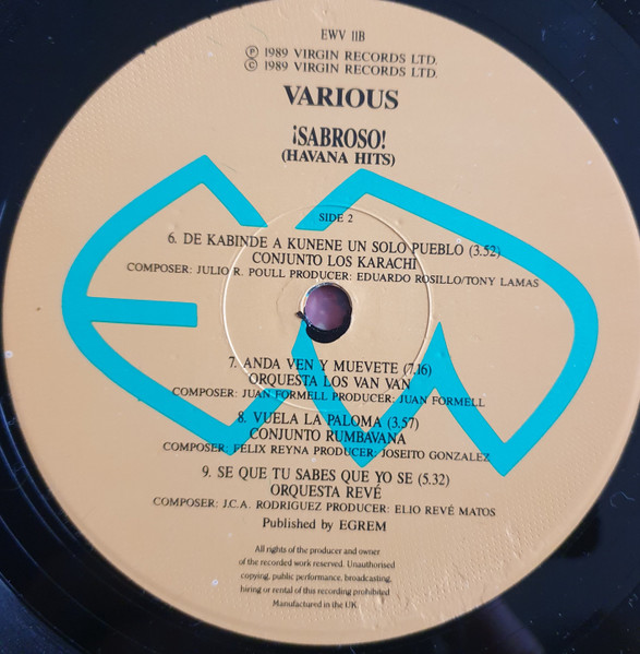 Various - Sabroso! (Havana Hits) | Earthworks (EWV 11) - 4 Various - Sabroso! (Havana Hits) | Earthworks (EWV 11) - 4