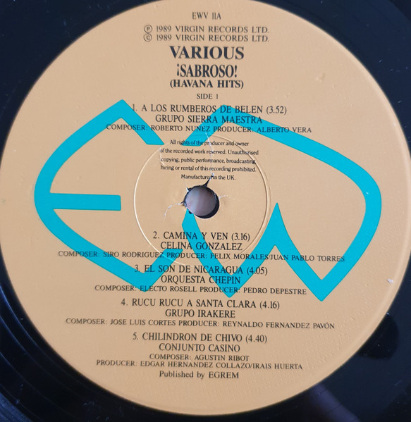 Various - Sabroso! (Havana Hits) | Earthworks (EWV 11) - 3 Various - Sabroso! (Havana Hits) | Earthworks (EWV 11) - 3