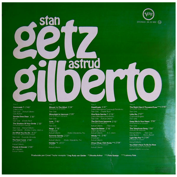 Stan Getz / Astrud Gilberto - Starportrait | Verve Records (26 22 002) - 4 Stan Getz / Astrud Gilberto - Starportrait | Verve Records (26 22 002) - 4