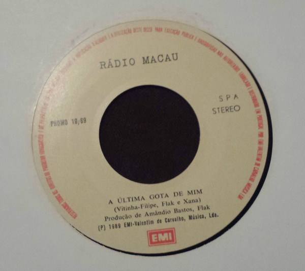 Rádio Macau - A Ultima Gota De Mim | EMI (PROMO 19/89) - main