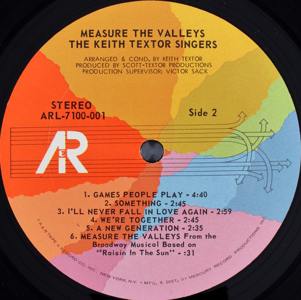 The Keith Textor Singers - Measure The Valleys | A&R (ARL-7 100-001) - 4
