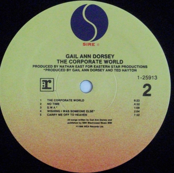 Gail Ann Dorsey - The Corporate World | Sire (9 25913-1) - 4 Gail Ann Dorsey - The Corporate World | Sire (9 25913-1) - 4