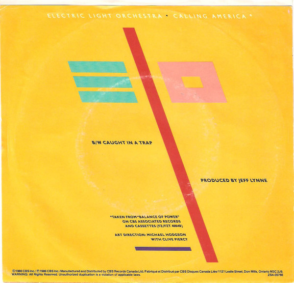 Electric Light Orchestra - Calling America (7") [Vinyl] | CBS Associated Records (ZS4-05766) - 2