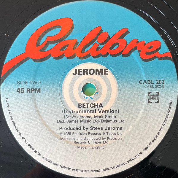 Steve Jerome - Betcha | Calibre (CABL 202) - 3