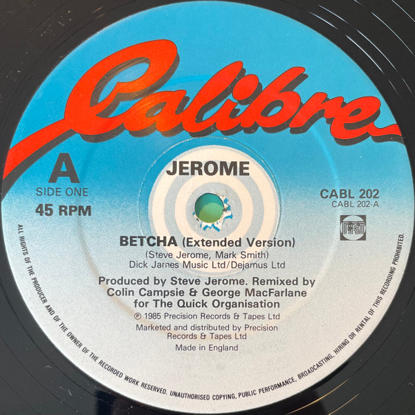 Steve Jerome - Betcha | Calibre (CABL 202) - 2