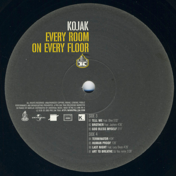 Kojak - Every Room On Every Floor | Pro-Zak Trax (076 109-1) - 3