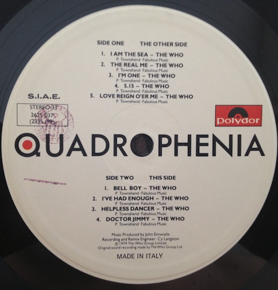 Various - (Music From The Soundtrack Of The Who Film) Quadrophenia | Polydor (2625 037) - 3