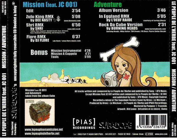 Le Peuple De L'Herbe Feat. JC-001 - Mission/Adventure | Supadope Records (941.0167.021) - 3 Le Peuple De L'Herbe Feat. JC-001 - Mission/Adventure | Supadope Records (941.0167.021) - 3