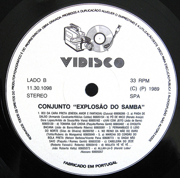 Conjunto Explosão Do Samba - Carnaval | Vidisco (11.30.1098) - 4
