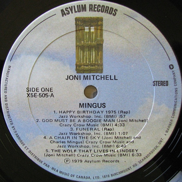 Joni Mitchell - Mingus | Asylum Records (X5E-505) - 4 Joni Mitchell - Mingus | Asylum Records (X5E-505) - 4