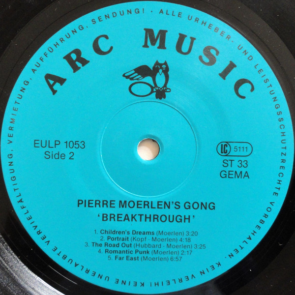 Pierre Moerlen's Gong - Breakthrough | ARC Music (EULP 1053) - 4 Pierre Moerlen's Gong - Breakthrough | ARC Music (EULP 1053) - 4