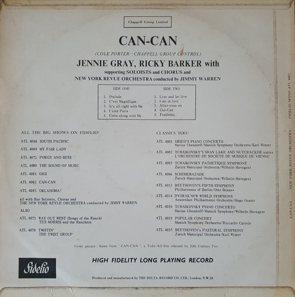Cole Porter - Cole Porter's Can-Can | Fidelio (ATL 4082) - 2
