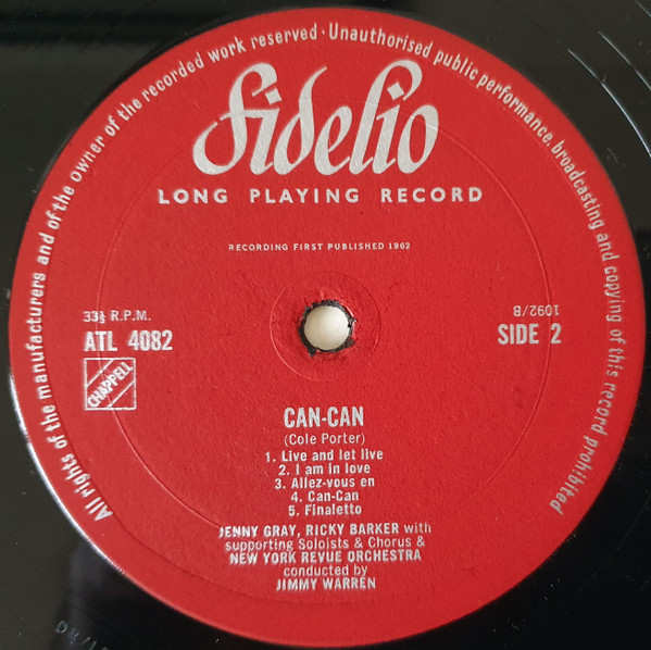 Cole Porter - Cole Porter's Can-Can | Fidelio (ATL 4082) - 4