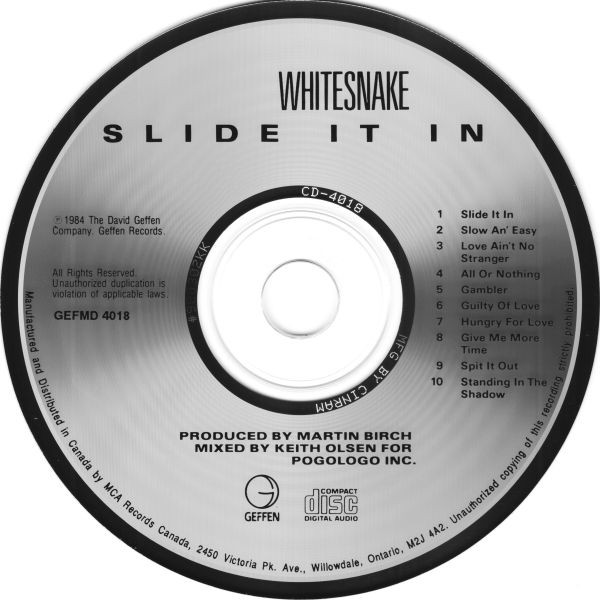 Whitesnake - Slide It In [CD] | Geffen Records (GEFMD 4018) - 3