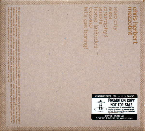 Chris Herbert - Mezzotint | Kranky (KRANK 101) - 2 Chris Herbert - Mezzotint | Kranky (KRANK 101) - 2