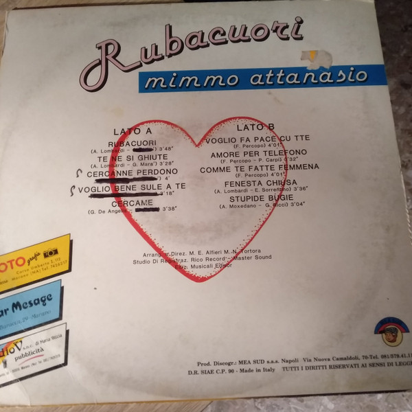 Mimmo Attanasio - Rubacuori Vol. II | M.E.A. Sud (VLP 674) - 2