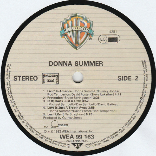 Donna Summer - Donna Summer | Warner Bros. Records (WEA K 99 163) - 4 Donna Summer - Donna Summer | Warner Bros. Records (WEA K 99 163) - 4