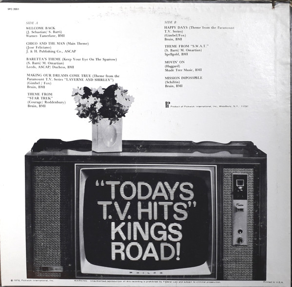 Kings Road - Today's T.V. Hits | Pickwick (SPC-3551) - 2 Kings Road - Today's T.V. Hits | Pickwick (SPC-3551) - 2