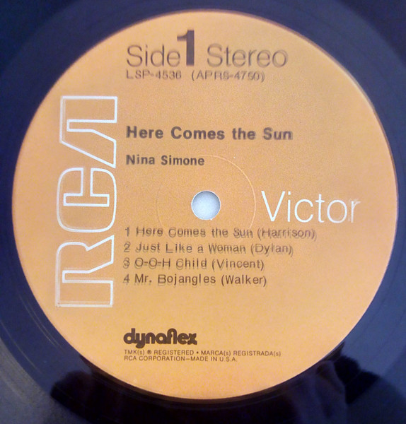 Nina Simone - Here Comes The Sun | RCA Victor (LSP-4536) - 4 Nina Simone - Here Comes The Sun | RCA Victor (LSP-4536) - 4