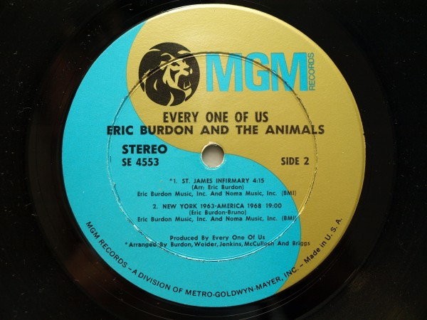 Eric Burdon & The Animals - Every One Of Us | MGM Records (SE-4553) - 4 Eric Burdon & The Animals - Every One Of Us | MGM Records (SE-4553) - 4