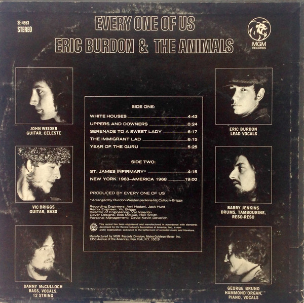 Eric Burdon & The Animals - Every One Of Us | MGM Records (SE-4553) - 2 Eric Burdon & The Animals - Every One Of Us | MGM Records (SE-4553) - 2