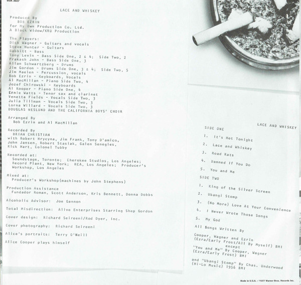 Alice Cooper - Lace And Whiskey | Warner Bros. Records (BSK 3027) - 3 Alice Cooper - Lace And Whiskey | Warner Bros. Records (BSK 3027) - 3