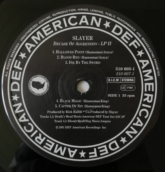 Slayer - Decade Of Aggression Live | Def American Recordings (510 605-1) - 4