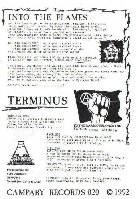 Terminus - Into The Flames | Campary Records (CR 020) - 2