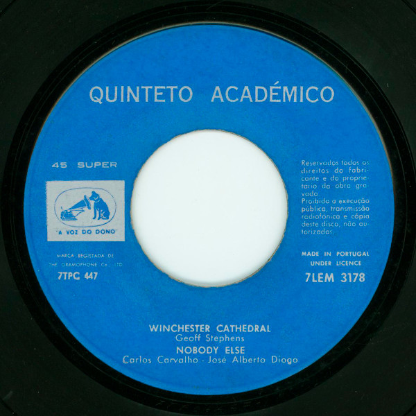 Quinteto Académico - Reach Out I'll Be There | A Voz Do Dono (7LEM 3178) - 3