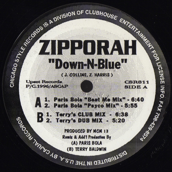 Zipporah - Down-N-Blue | Chicago Style Records (CSR811) - main Zipporah - Down-N-Blue | Chicago Style Records (CSR811) - main