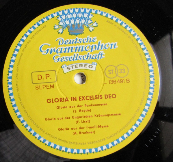 Various - Gloria in Excelsis Deo - Geistliche Chormusik · Sacred Choral Music - Choeurs religieux | Deutsche Grammophon (136 491 SLPEM) - 2