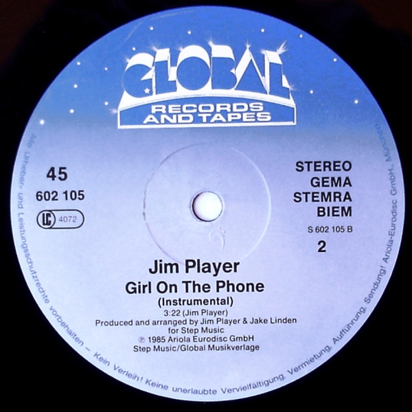 Jim Player - Girl On The Phone | Global Records And Tapes (602 105) - main