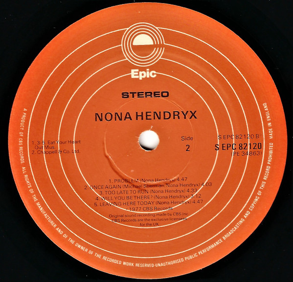 Nona Hendryx - Nona Hendryx | Epic (EPC 82120) - 4