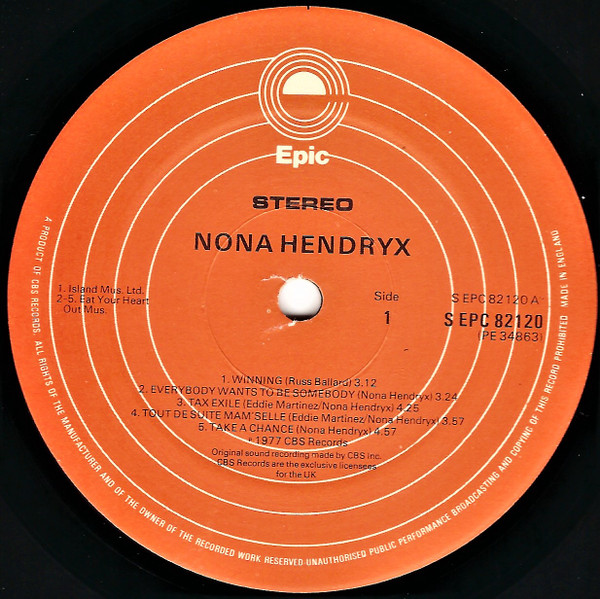 Nona Hendryx - Nona Hendryx | Epic (EPC 82120) - 3
