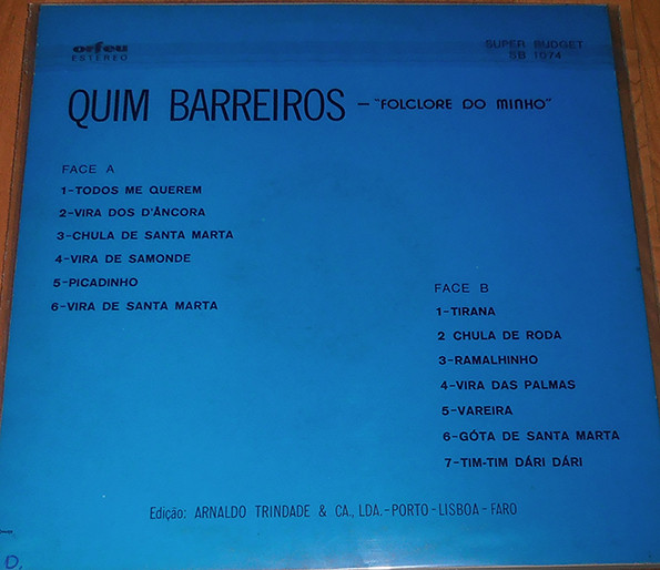 Quim Barreiros - Folclore Do Minho | Orfeu (SB 1074) - 2