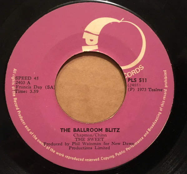 The Sweet - Ballroom Blitz | Plum Records (PLS 511) - 3