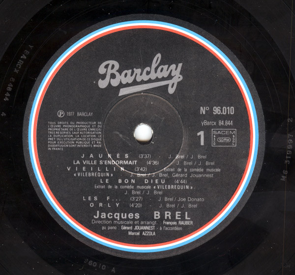 Jacques Brel - Brel | Barclay (96 010) - 3