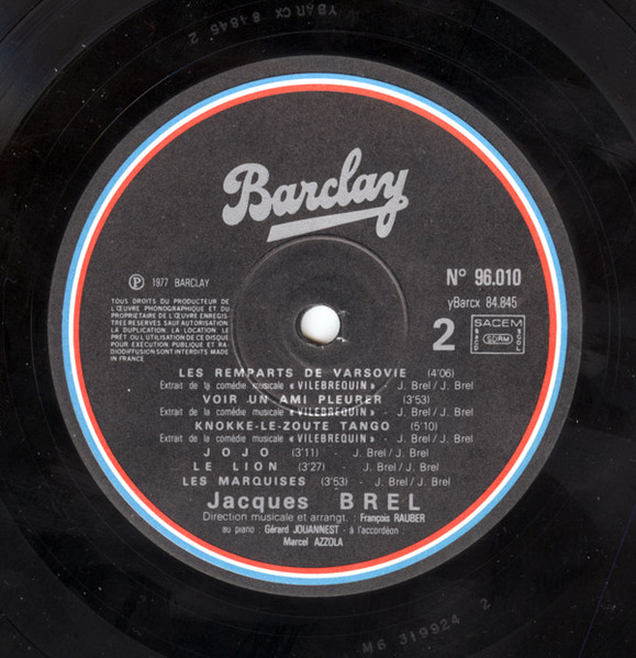 Jacques Brel - Brel | Barclay (96 010) - 4