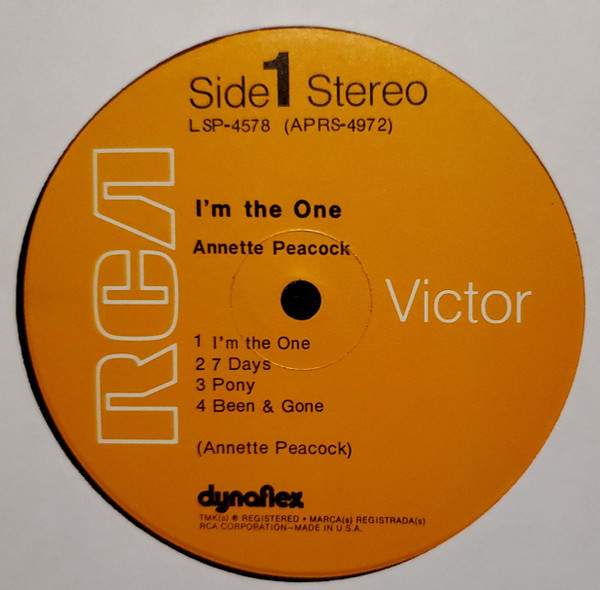Annette Peacock - I'm The One | RCA Victor (LSP-4578) - 3