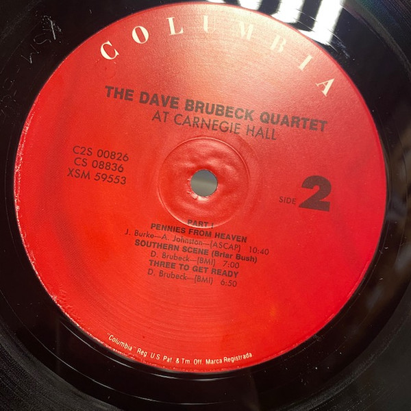 The Dave Brubeck Quartet - At Carnegie Hall | Columbia (C2S 00826) - 4