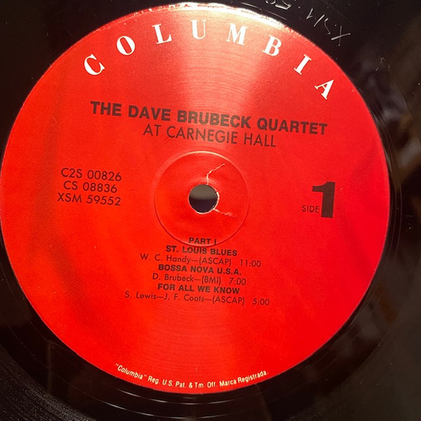 The Dave Brubeck Quartet - At Carnegie Hall | Columbia (C2S 00826) - 3