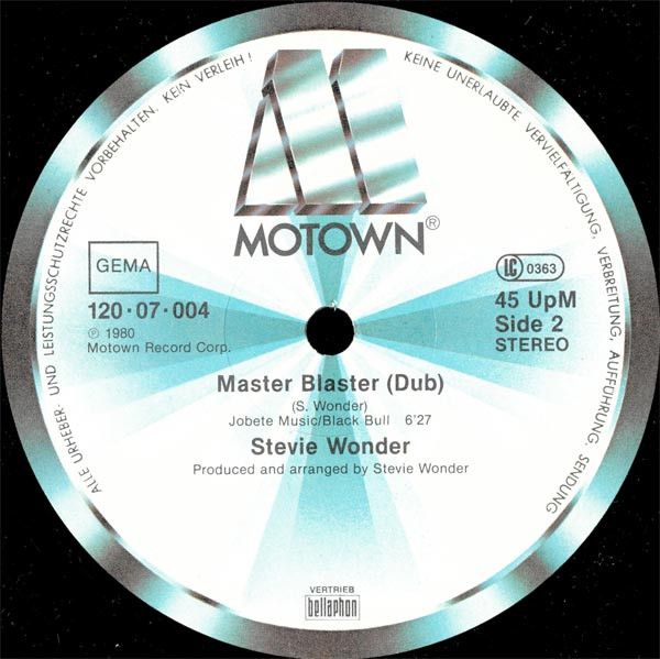 Stevie Wonder - Master Blaster (Jammin') | Motown (120·07·004) - 4