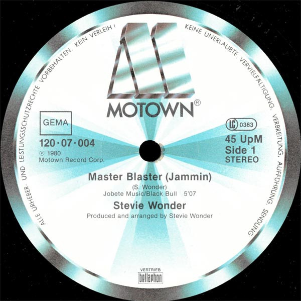 Stevie Wonder - Master Blaster (Jammin') | Motown (120·07·004) - 3