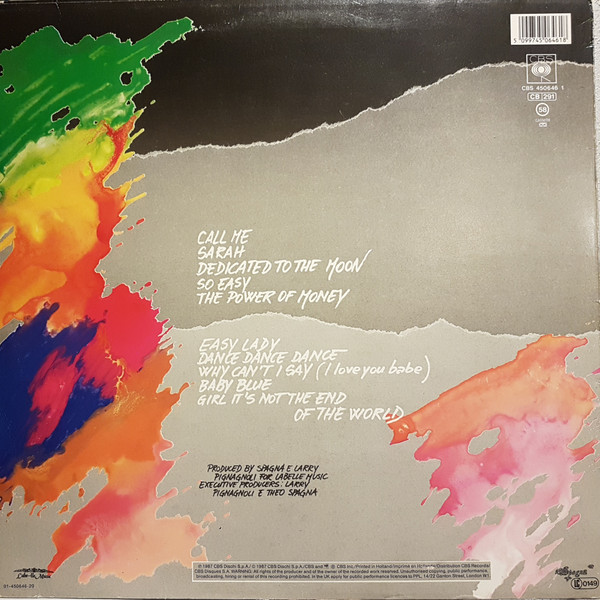 Ivana Spagna - Dedicated To The Moon | CBS (CBS 450646 1) - 2