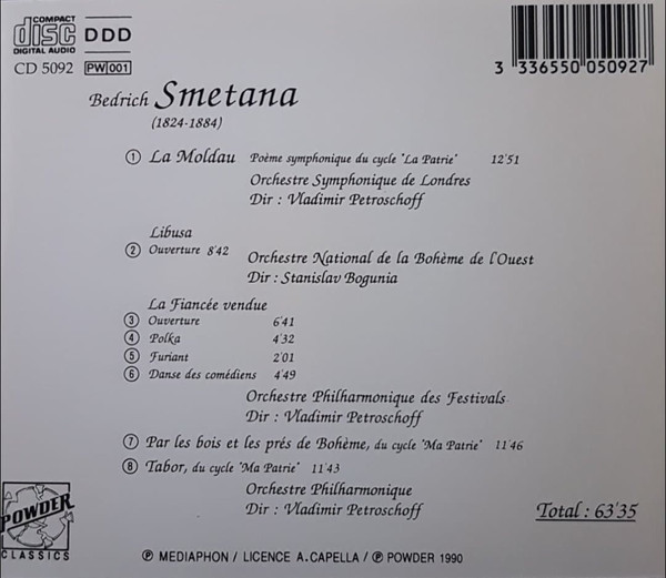 Bedřich Smetana - La Moldau / La Fiancée Vendue | Powder (CD 5092) - 2