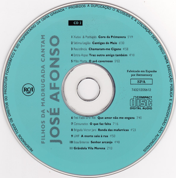 Various - Filhos Da Madrugada Cantam José Afonso | RCA (74321220561 2) - 4 Various - Filhos Da Madrugada Cantam José Afonso | RCA (74321220561 2) - 4